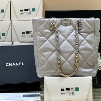 샤넬 22B 19 쇼핑백 AS3519 그레이